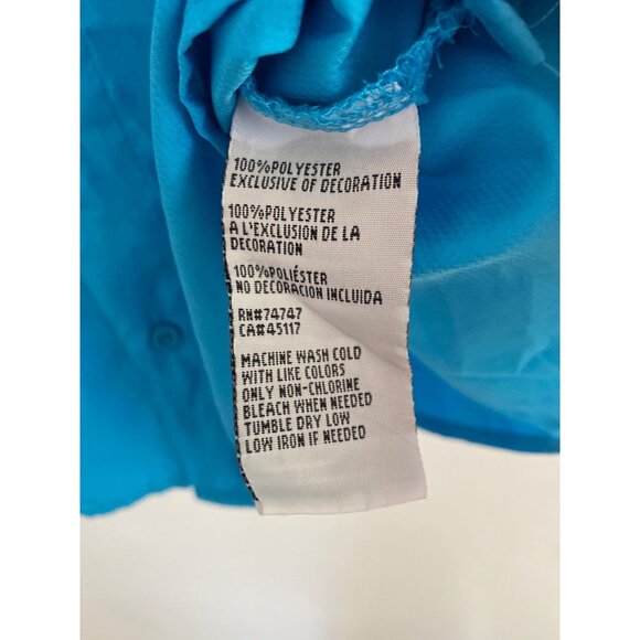 World Wide Sportsman Mens Blue Short-Sleeve Fishing Shirt With Pockets Size L - Picture 7 of 7